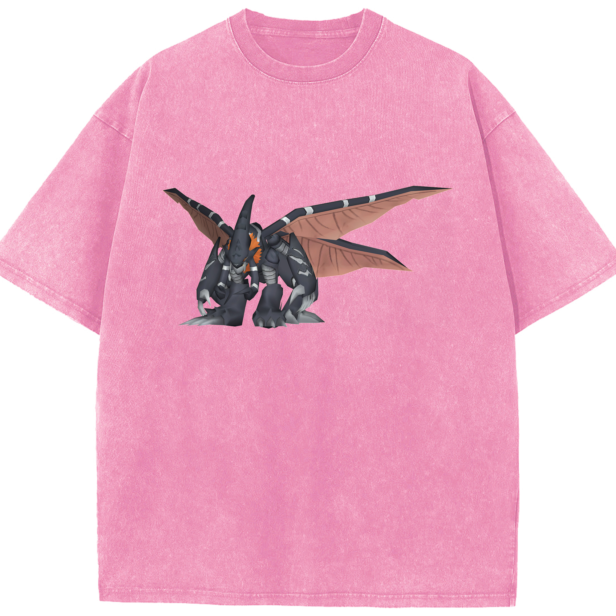 （画像用） Digimon デジタルモンスター/デジモン 綿100% ヴィンテージ風 半袖Tシャツ（フロントプリント）
